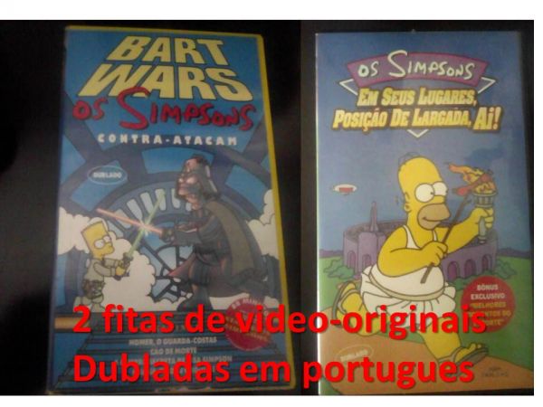 os simpsons-fitas de video 2 pças